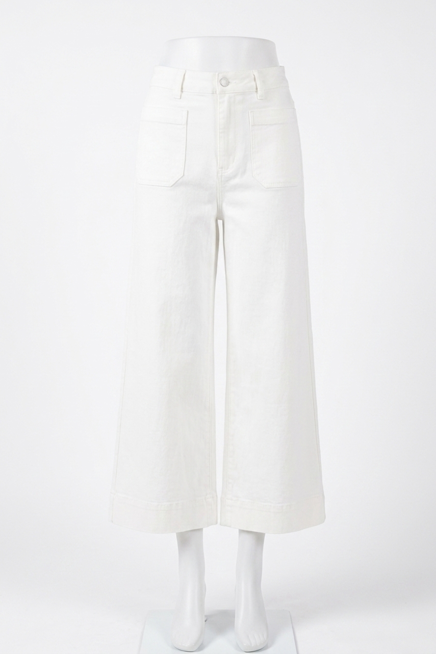 NEW EE:SOME soft washed wide leg cotton pants in butter cream